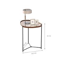 Mesa Lateral Porto Principe Castanho Preto - 3