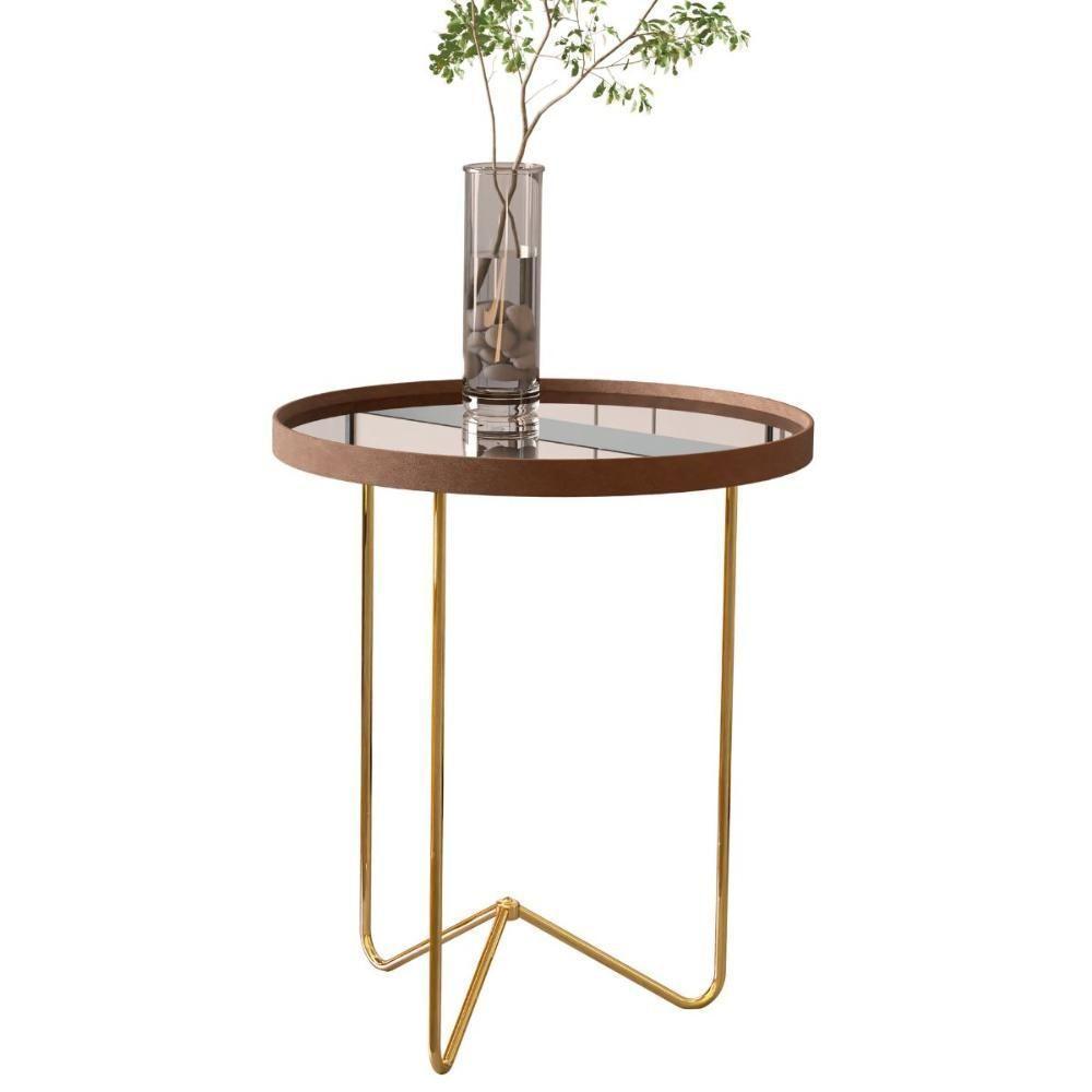 Mesa Lateral Bucareste Castanho Dourado - 2