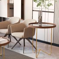 Mesa Lateral Bucareste Castanho Dourado - 1