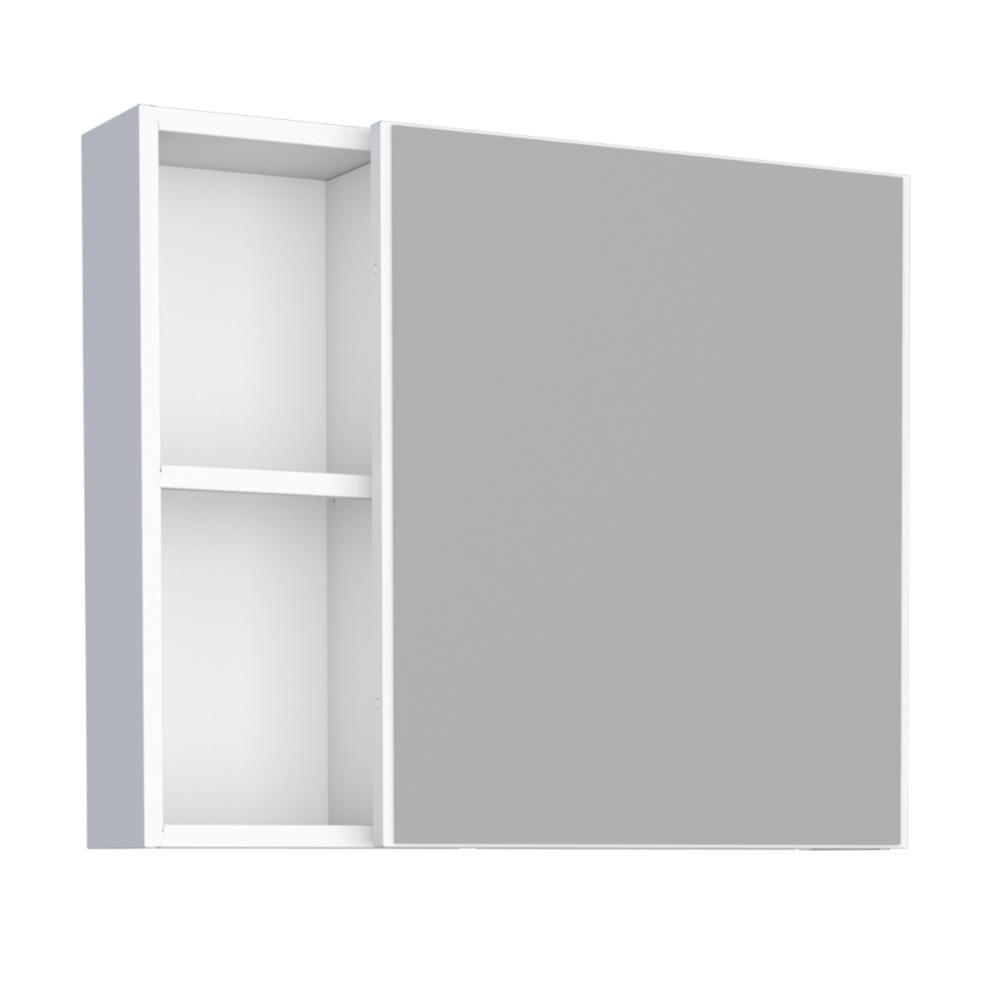 Espelheira Em Aço Com 1 Prateleira Braga Branco - 1