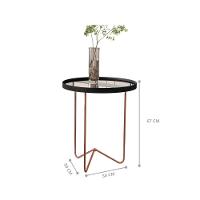 Mesa Lateral Bucareste Preto Bronze - 3