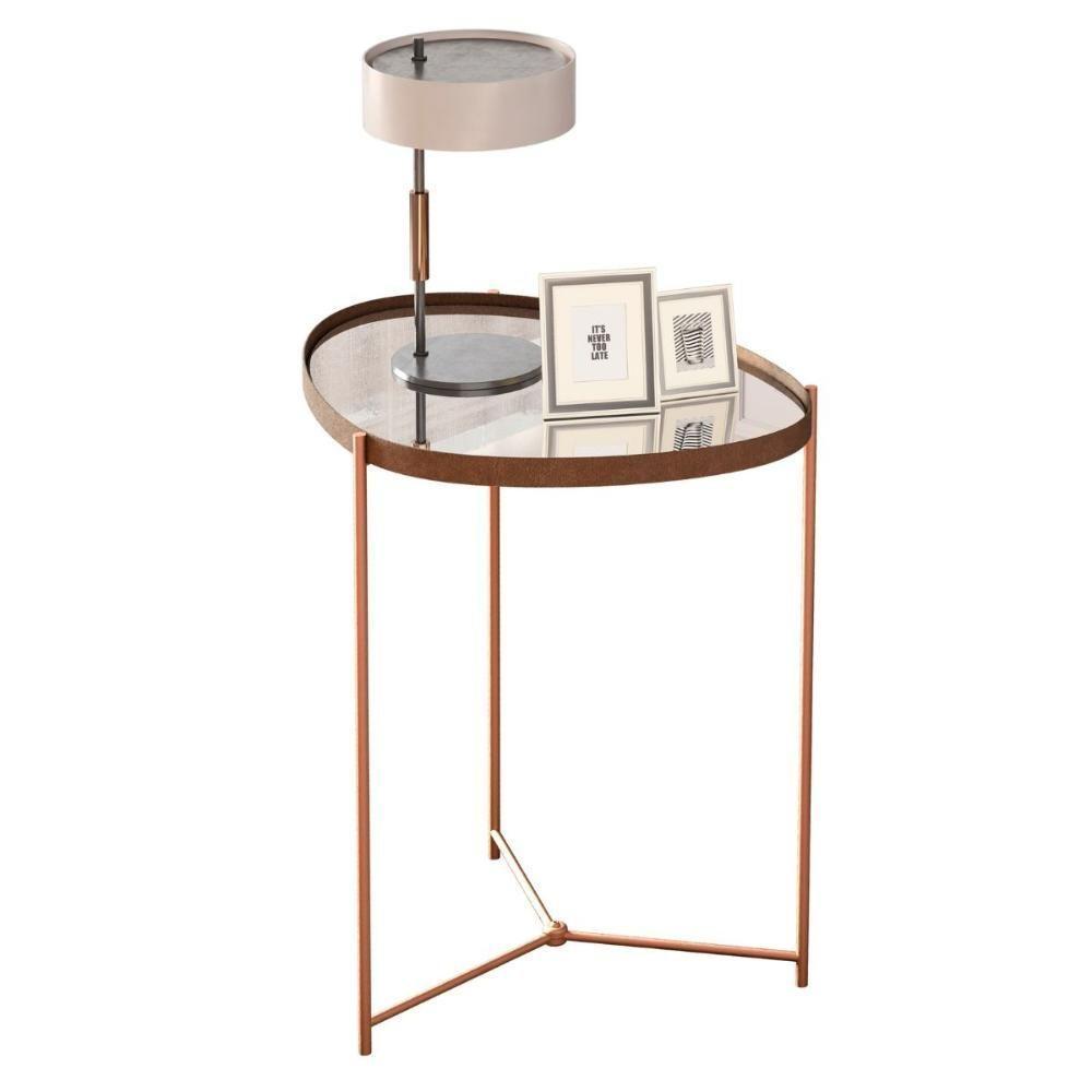 Mesa Lateral Porto Principe Castanho Bronze - 2