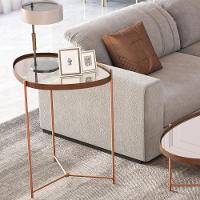 Mesa Lateral Porto Principe Castanho Bronze - 1