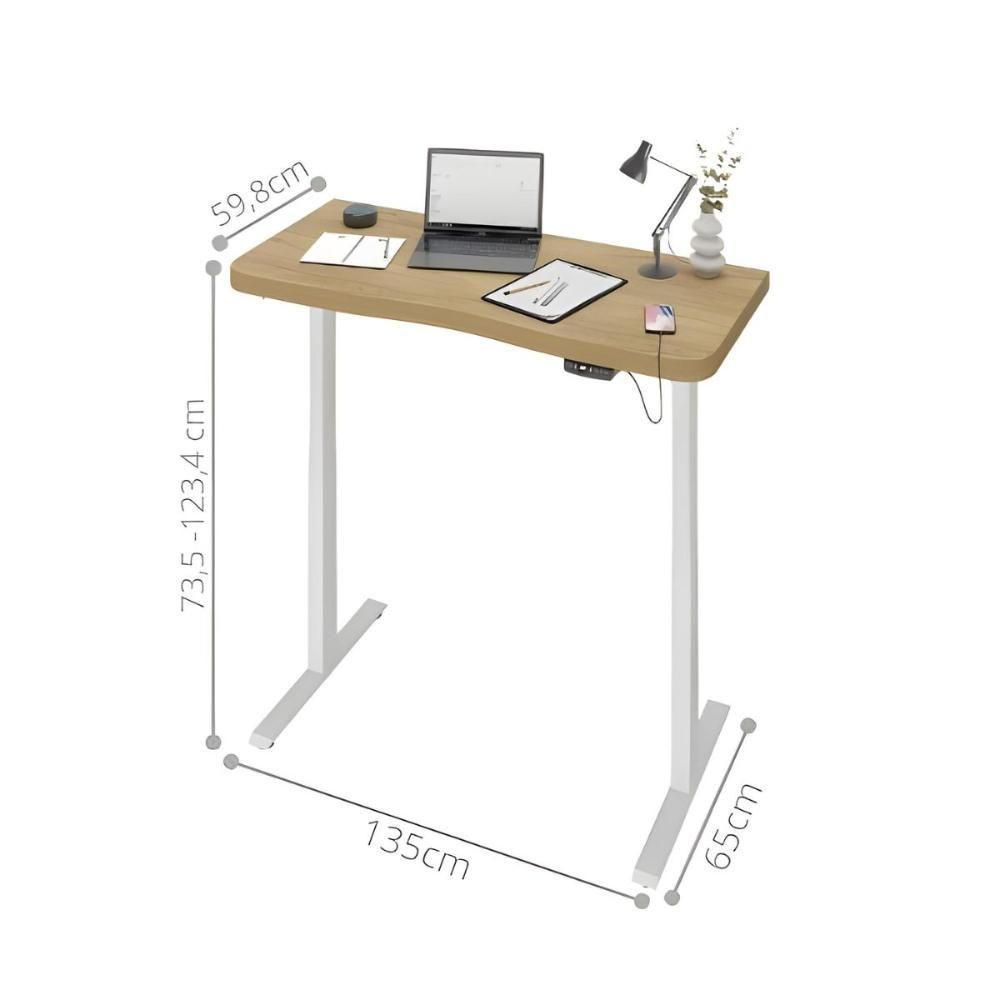 Mesa Astrid Com Regulagem De Altura Olmo - 3