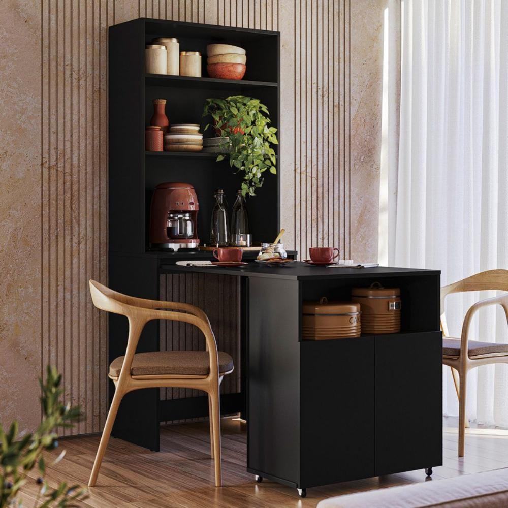 Mesa 2 Portas Cantinho Café Fortaleza Preto - 1