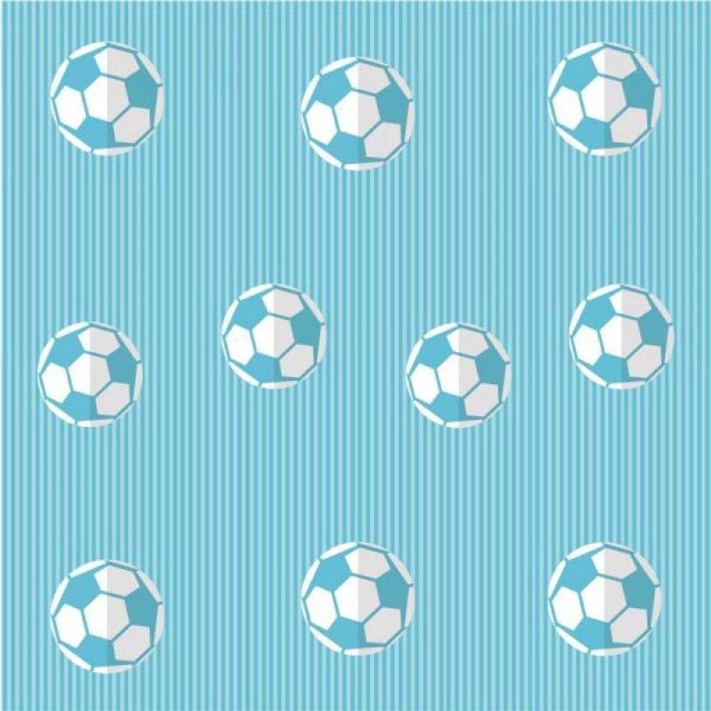 Papel De Parede Infantil Futebol Azul - 2