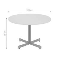Mesa De Reunião Redonda 1.2 Red Branco - 2