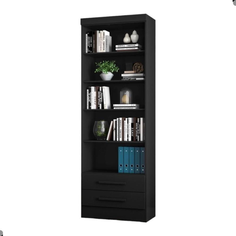 Livreiro Com 4 Prateleiras Lakewood Preto Fosco - 3