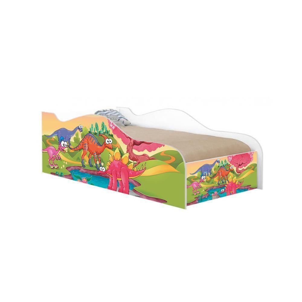 Mini Cama Fun Planeta Dinossauro Infantil Com Colchão - 3