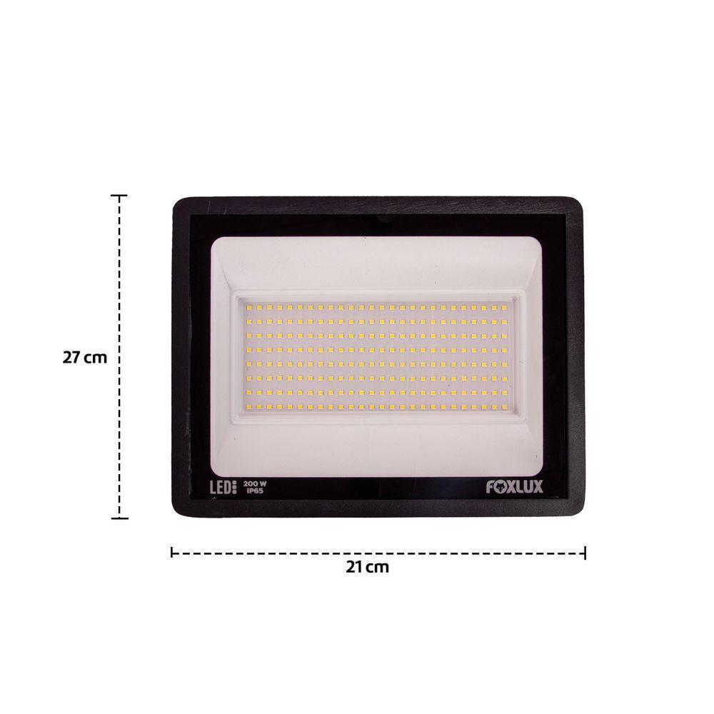 Kit 3 Refletor Led 200w Bivolt Luz Branca Ip65 Foxlux - 6