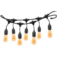 Varal De Luzes 30m Bivolt Com 30 Lâmpadas Amarelas 127v Foxlux - 2