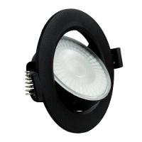 Kit 2 Spot Led 7w Redondo 6500k Preto Bivolt Foxlux - 2