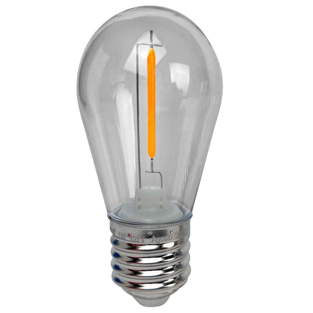 Kit 8 Lâmpada Led Filamento Amarelo 1w E-27 127v Foxlux - 2