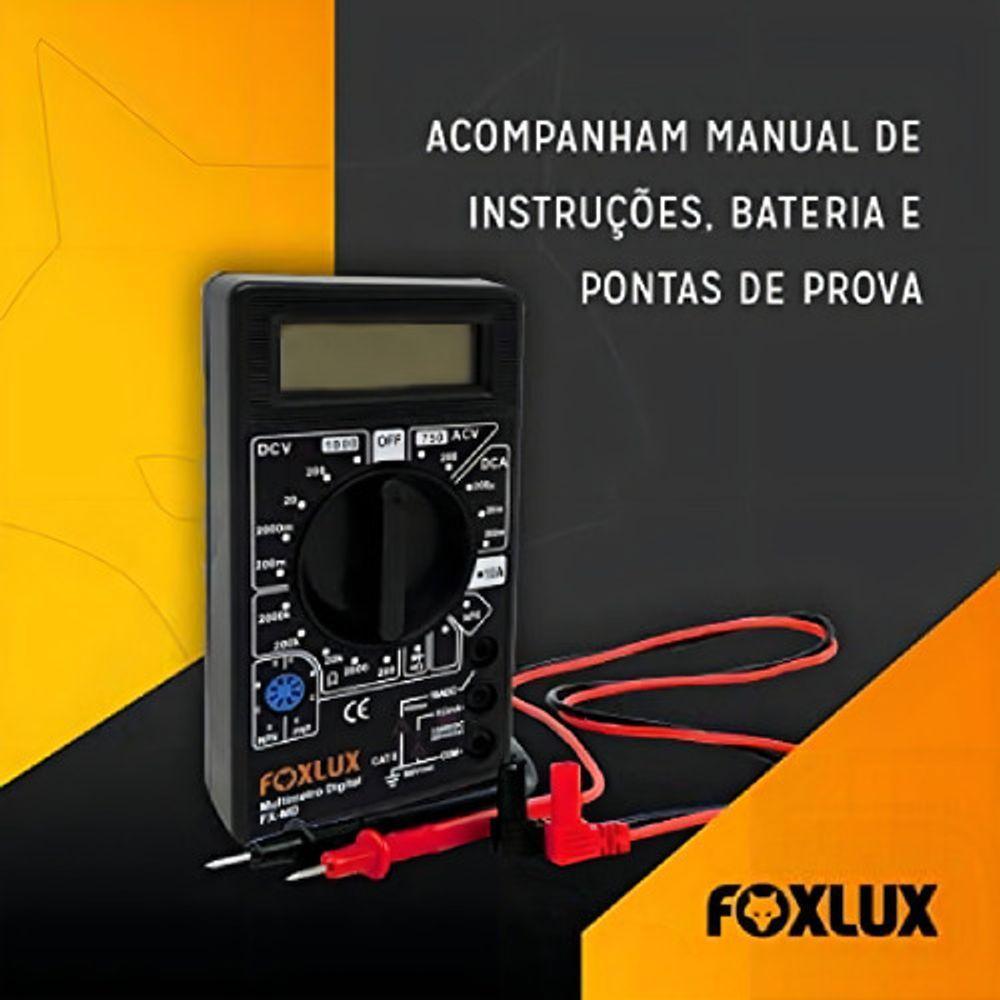 Multímetro Digital Com Teste Bipe Foxlux - 8