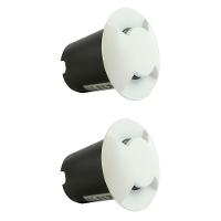 Kit 2 Spot Led Baliza 1,5w Bc 3000k 4 Fachos Foxlux - 1