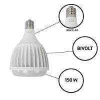 Lampada De Led Alta Potencia 150w 6500k E-40 Bivolt Foxlux