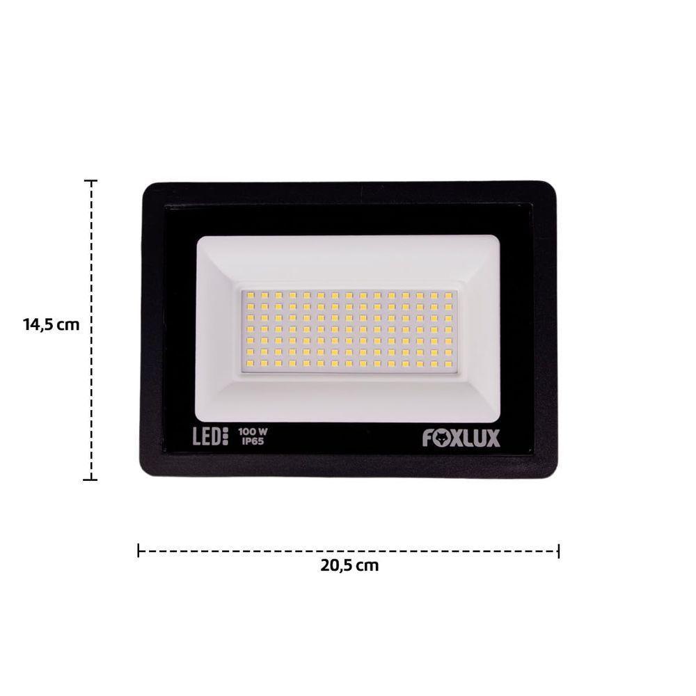 Kit 2 Refletor Led 100w Ip65 6.500k Bivolt Foxlux - 7