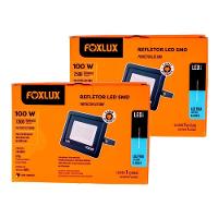Kit 2 Refletor Led 100w Ip65 6.500k Bivolt Foxlux - 1