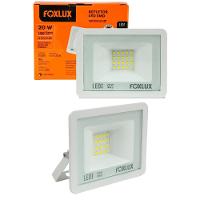 Kit 2 Refletor Led 20w 6500k Branco Bivolt Foxlux - 1