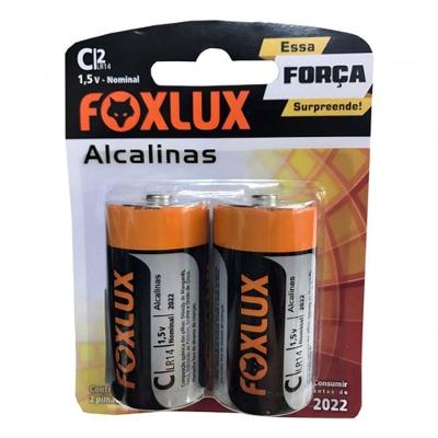 Pilhas Foxlux Média Lr14 Alcalina C2 1.5v 2 Unidades