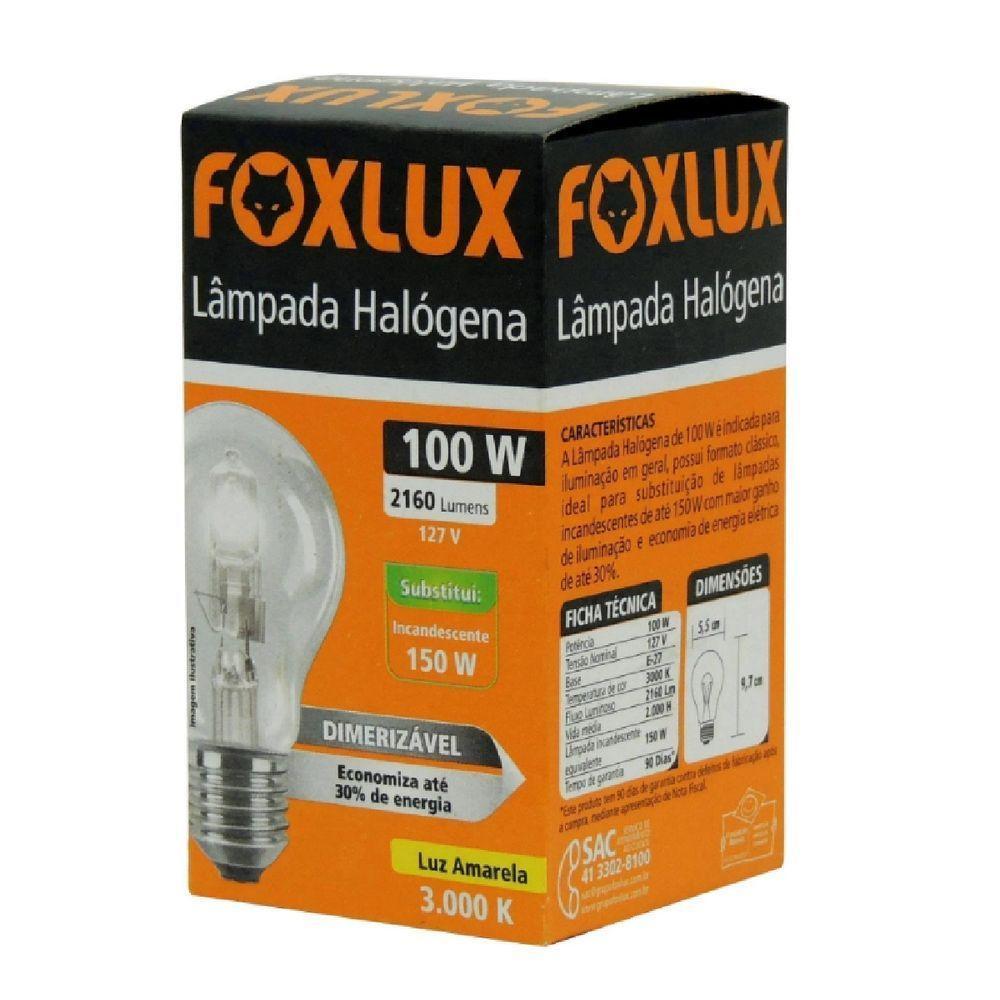 Lampada Halogena Classica 100w 127v Foxlux - 1