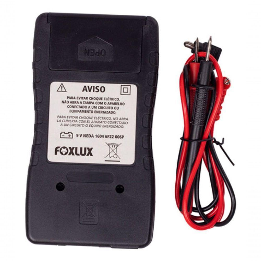 Multímetro Digital Com Testador Para Cabos Rj E Bipe Foxlux - 2
