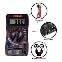 Multímetro Digital Com Testador Para Cabos Rj E Bipe Foxlux - 7