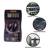 Multímetro Digital Com Testador Para Cabos Rj E Bipe Foxlux - 8