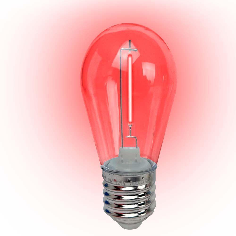 Lâmpada Led Filamento Vermelho 1w E-27 220v 4 Peças Foxlux - 1