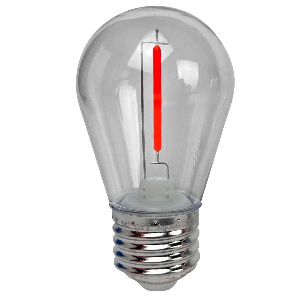 Lâmpada Led Filamento Vermelho 1w E-27 220v 4 Peças Foxlux - 2