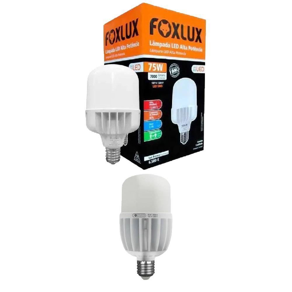 Kit 2 Lampada Led Alta Potencia 75w 6500k E-27 Bivolt Foxlux - 1