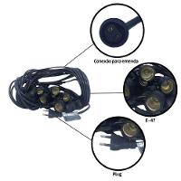 Varal De Luzes 20m Bivolt Com 20 Lâmpadas Amarelas 127v Foxlux - 5