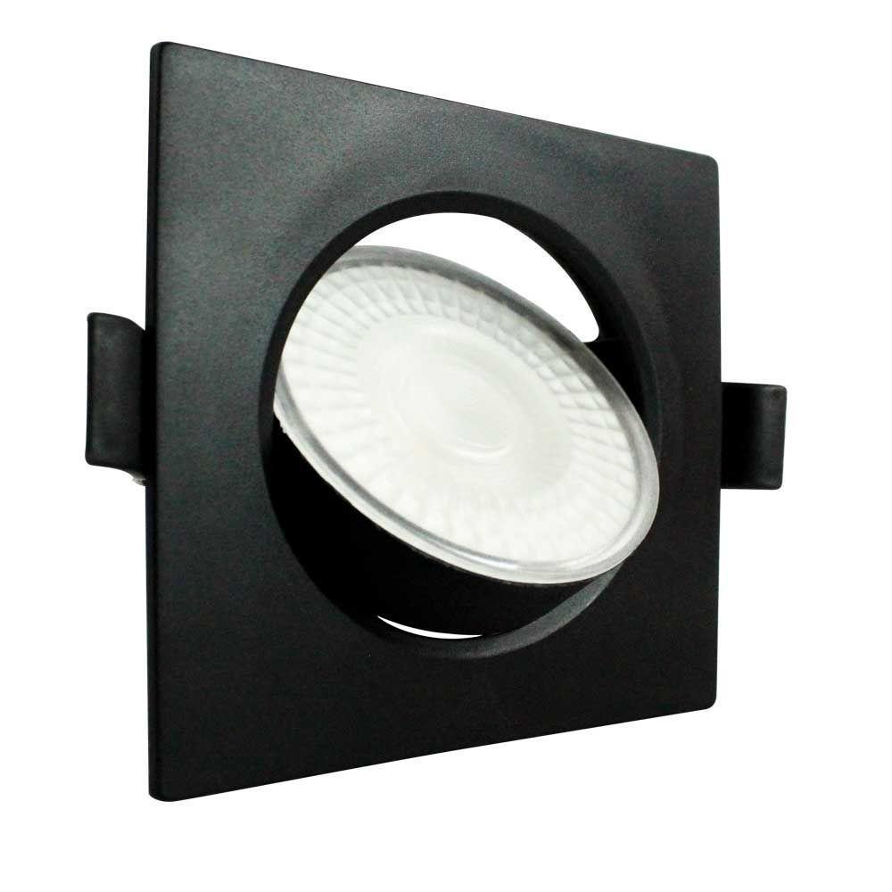 Spot Led 7w Quadrado 6500k Preto Bivolt Foxlux - 2