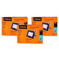 Kit 3 Refletor Led 100w Ip65 6.500k Bivolt Foxlux - 2