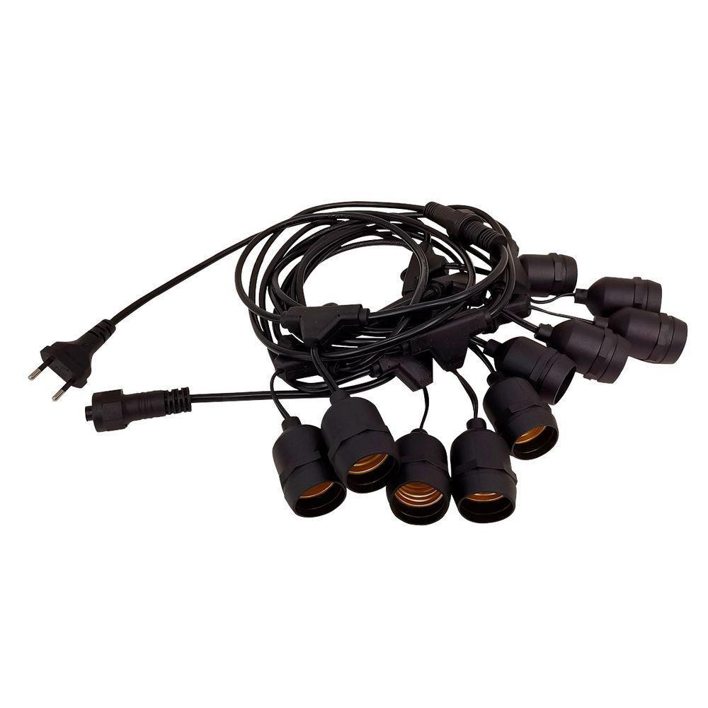Varal De Luzes 10m Bivolt Com 10 Lâmpadas Amarelas 220v Foxlux - 3