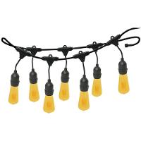 Varal De Luzes 10m Bivolt Com 10 Lâmpadas Amarelas 220v Foxlux - 1