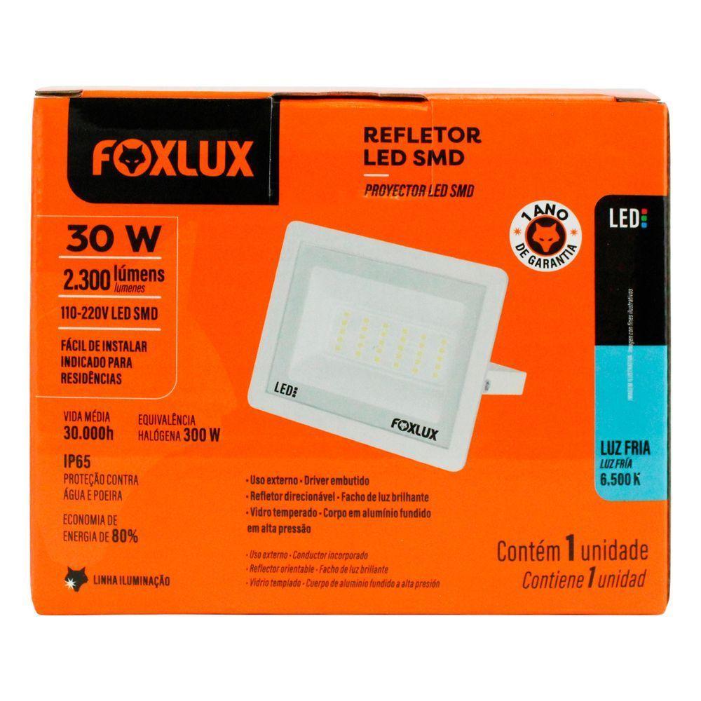 Refletor Led 30w 6500k Branco Bivolt Foxlux - 4