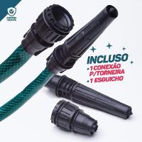 Kit Mangueira De Jardim 20m Trançada Verde Esguicho Famastil - 3