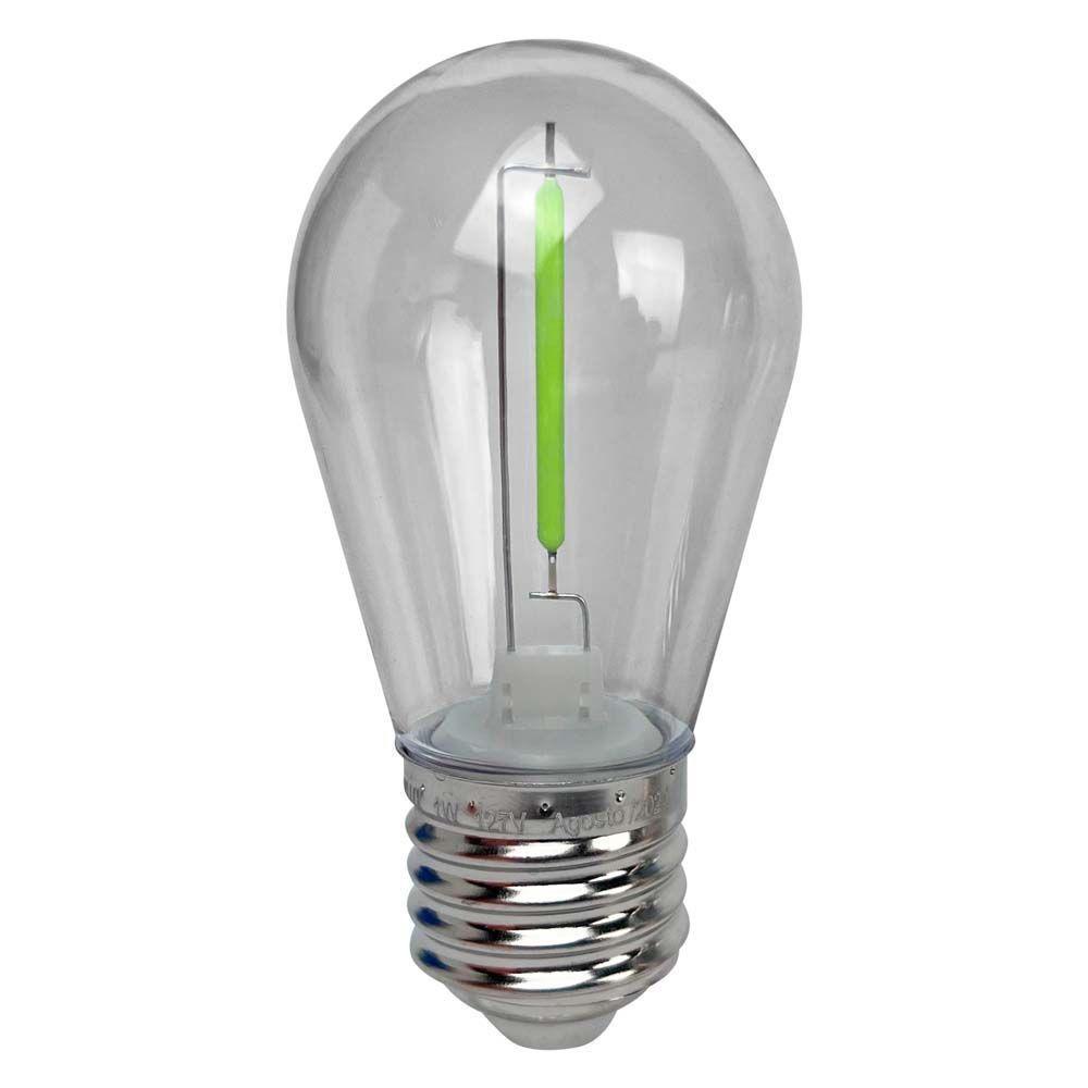 Lâmpada Led Filamento Verde 1w E-27 127v 4 Peças Foxlux - 2