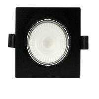 Kit 2 Spot Led 7w Quadrado 6500k Preto Bivolt Foxlux - 2