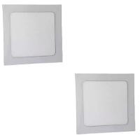 Kit 2 Painel Led Quadrado Embutir 12w 3000k Bivolt Foxlux - 1