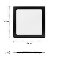 Kit 5 Painel Led 29,3x29,3 Quadrado Preto Sobrepor 24w 6500k Foxlux - 5