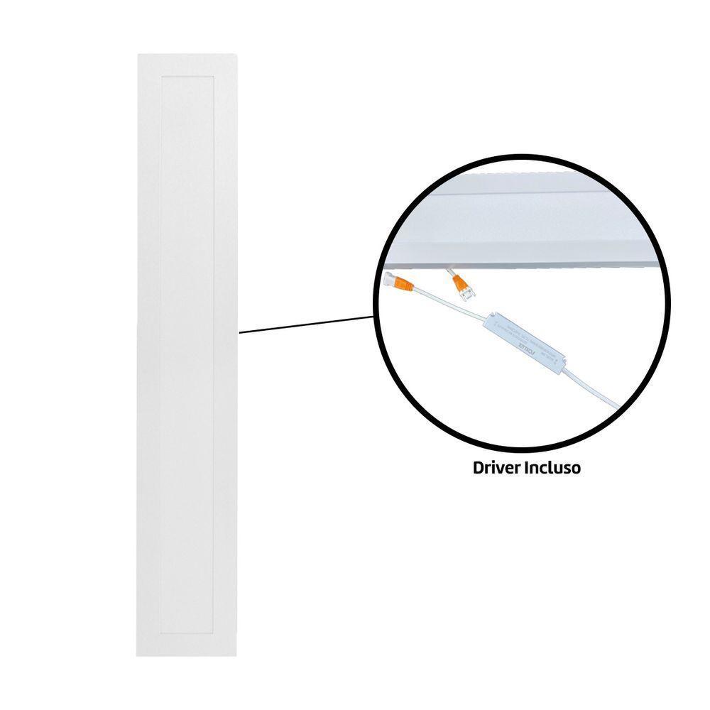 Kit 2 Painel Led 60x10 Retangular Branco Sobrepor 18w 4000k Foxlux - 4