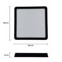 Kit 3 Painel Led 20,4x20,4 Quadrado Preto Sobrepor 18w 6500k Foxlux - 5