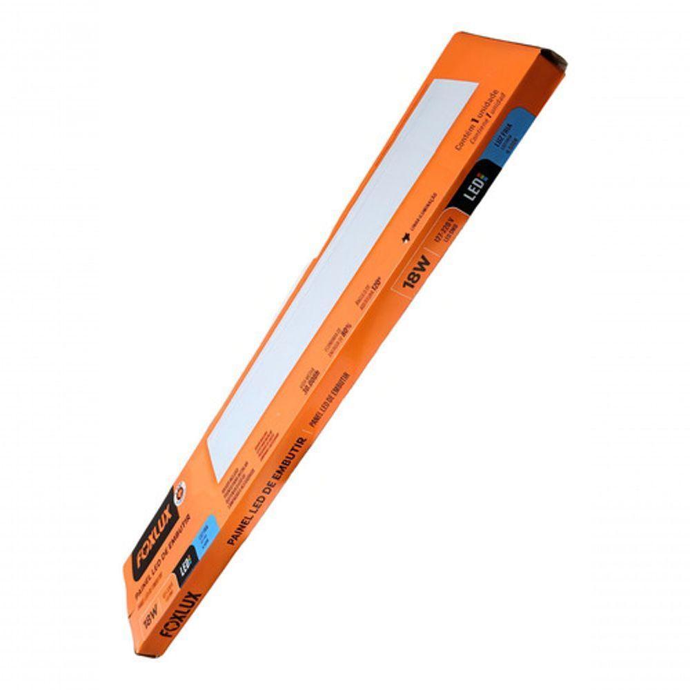 Painel Led 60x10 Retangular Branco Embutir 18w 6500k Foxlux - 5