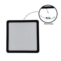 Kit 5 Painel Led 20,4x20,4 Quadrado Preto Sobrepor 18w 6500k Foxlux