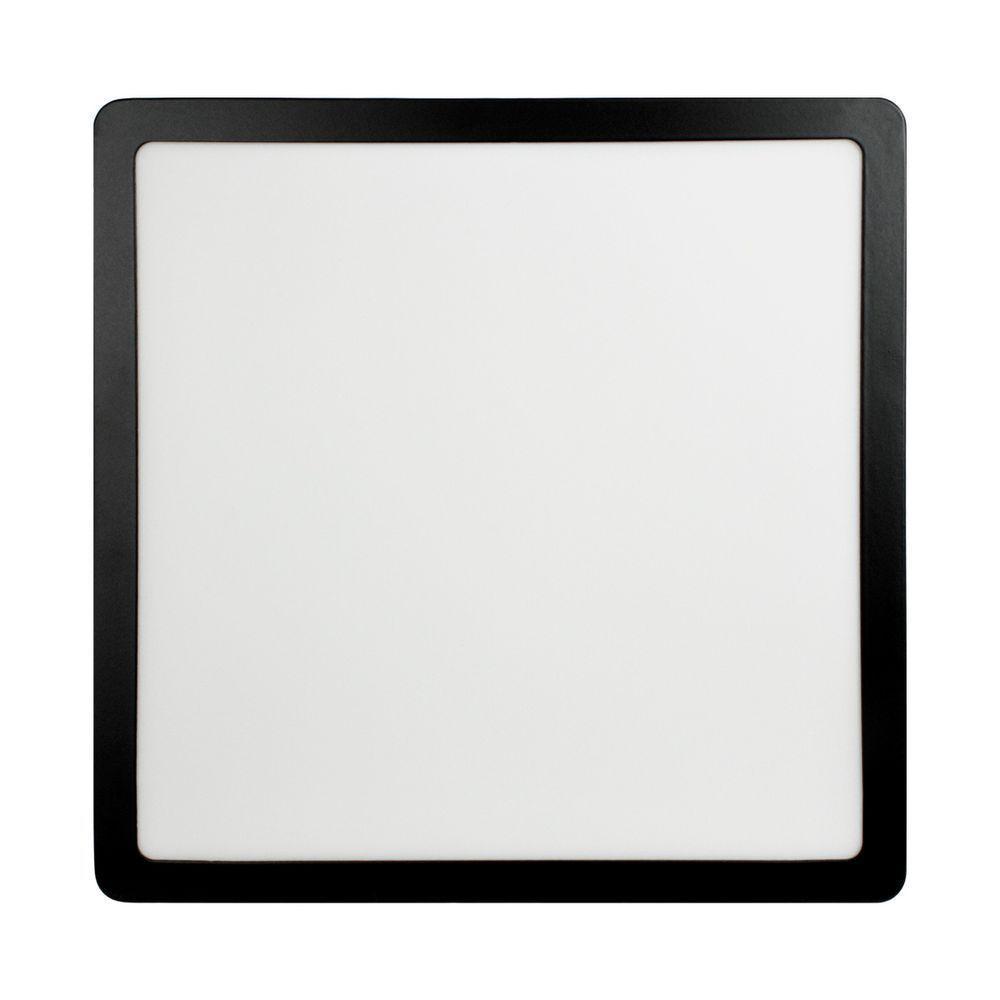 Kit 2 Painel Led 27,7x27,7 Quadrado Preto Sobrepor 24w 6500k Foxlux - 2