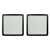 Kit 2 Painel Led 27,7x27,7 Quadrado Preto Sobrepor 24w 6500k Foxlux - 1