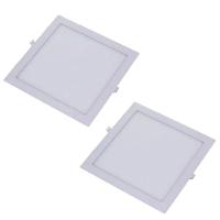 Kit 2 Painel Led Quadrado Embutir 24w 4000k Bivolt Foxlux - 1