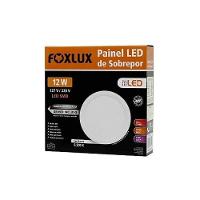 Kit 2 Painel Led 17x17 Redondo Branco Sobrepor 12w 6500k Foxlux - 3
